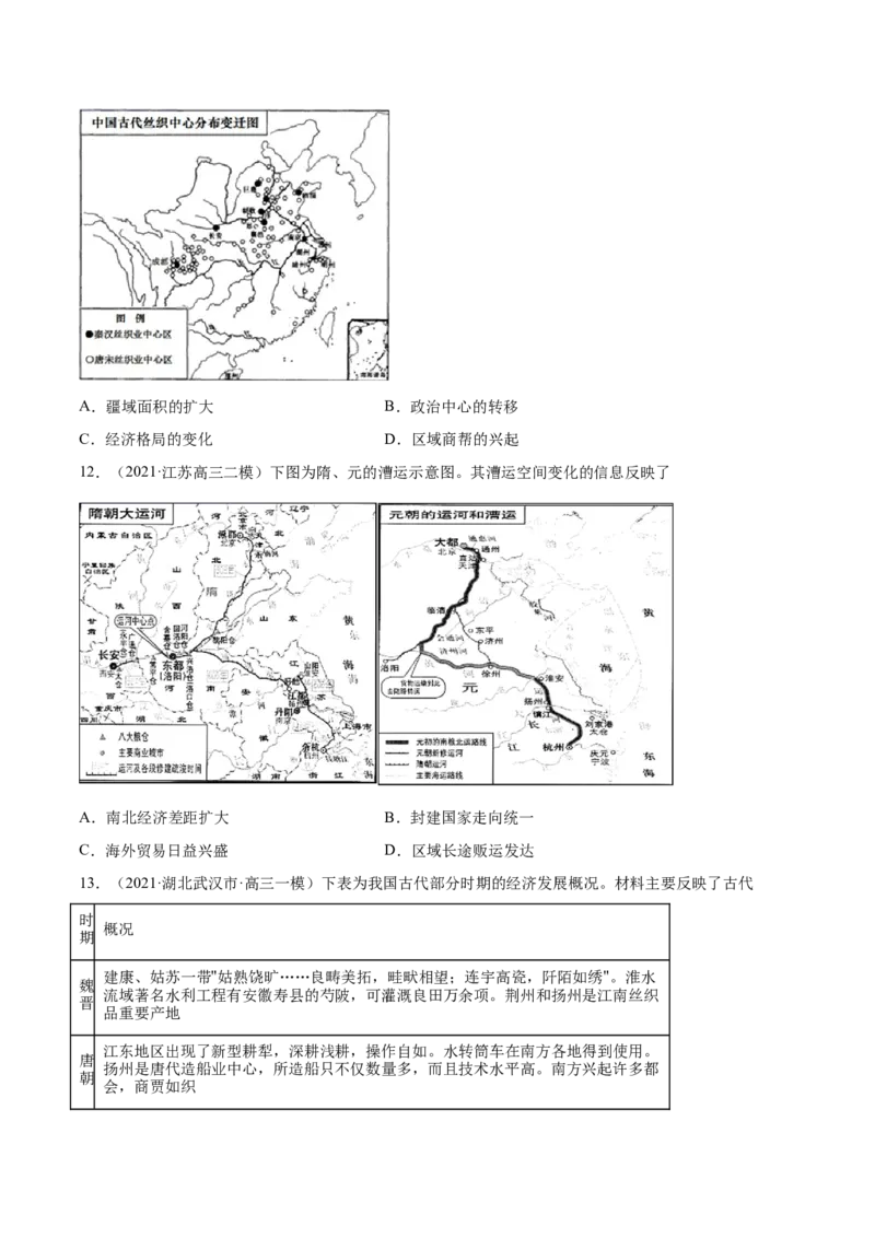 考点13古代中国的商业和主要的经济政策-备战2022年高考历史一轮复习考点帮（新高考专用）_07高考历史_新高考复习资料_2022年新高考复习资料
