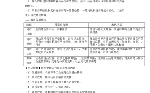 考点13古代中国的商业和主要的经济政策-备战2022年高考历史一轮复习考点帮（新高考专用）_07高考历史_新高考复习资料_2022年新高考复习资料