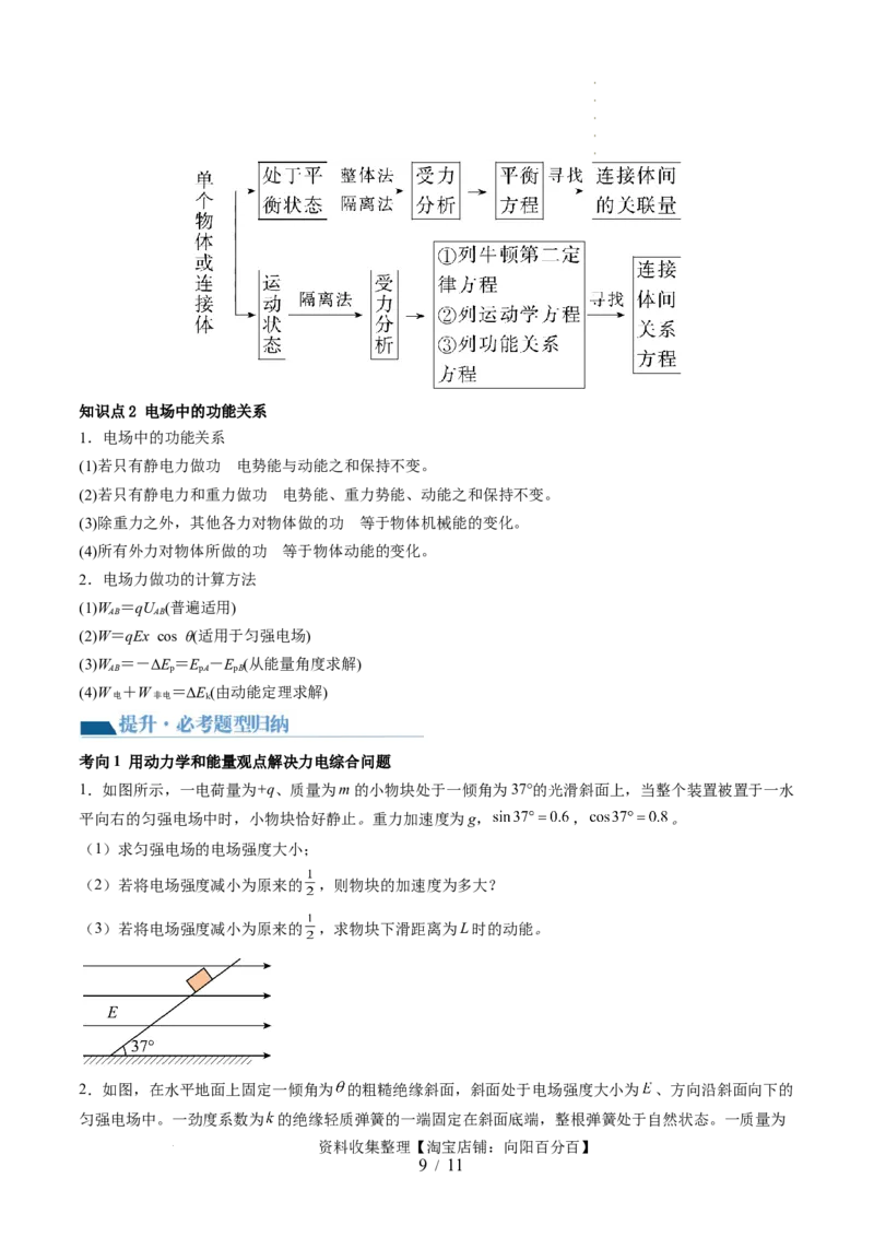 第40讲带电粒子在电场中运动的综合问题（讲义）（原卷版）_04高考物理_新高考复习资料_2024新高考复习资料_一轮复习资料_2024年高考物理一轮复习讲练测（讲义+练习+课件）（新高考）
