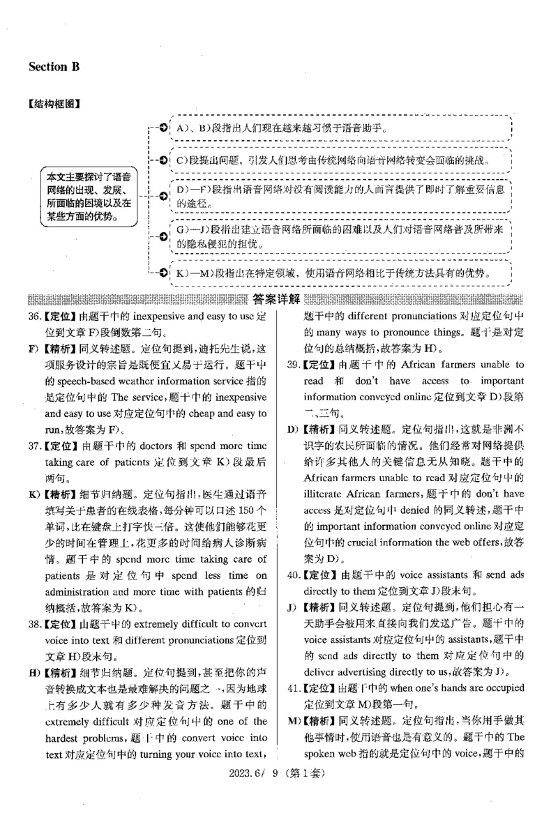 2023.06四级解析全3套(带书签)_02.四六级真题+模拟题（0128）_四级真题+音频+解析(0128)_03.2016&mdash;2025年新题型_2023年06月四级