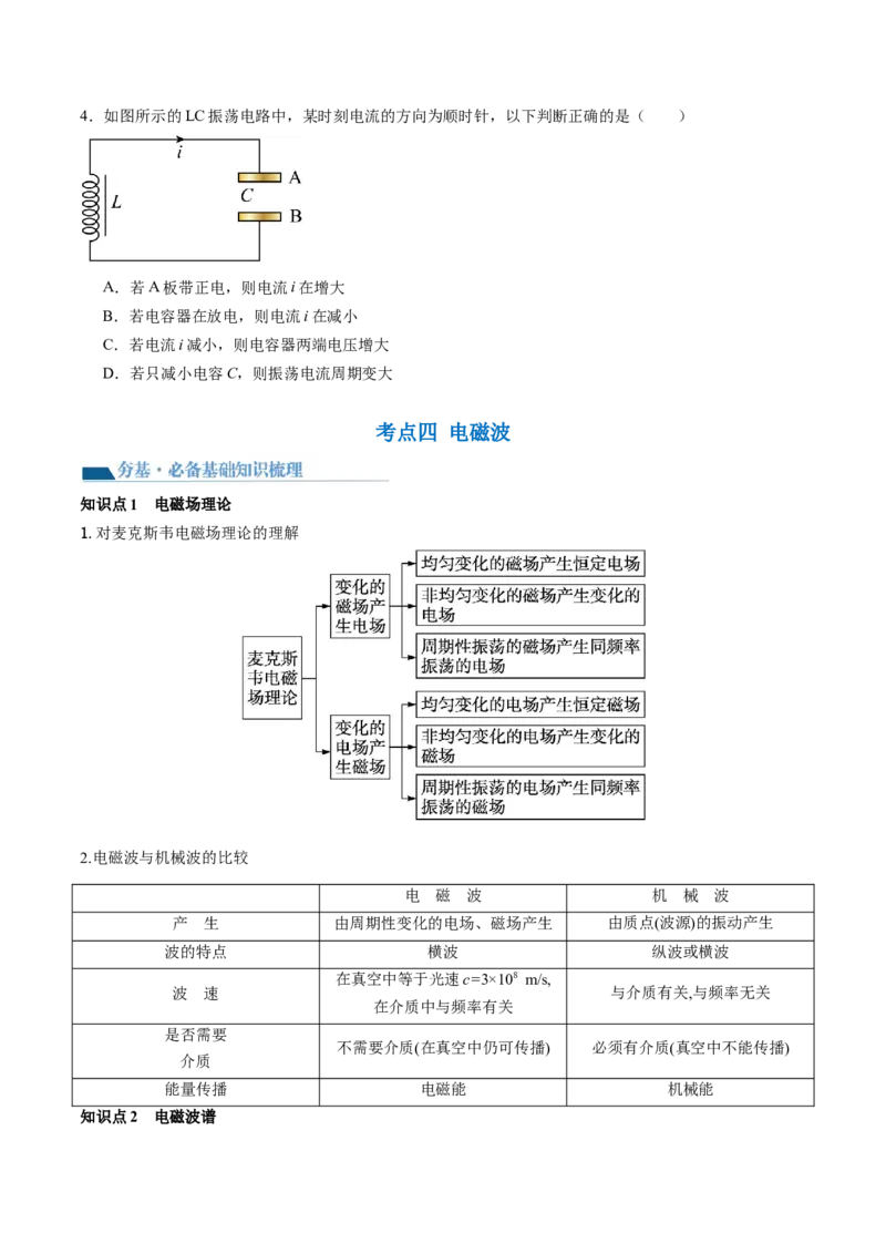 第63讲光的波动性电磁波（讲义）（原卷版）_04高考物理_新高考复习资料_2024新高考复习资料_一轮复习资料_2024年高考物理一轮复习讲练测（讲义+练习+课件）（新高考）_讲义+练习