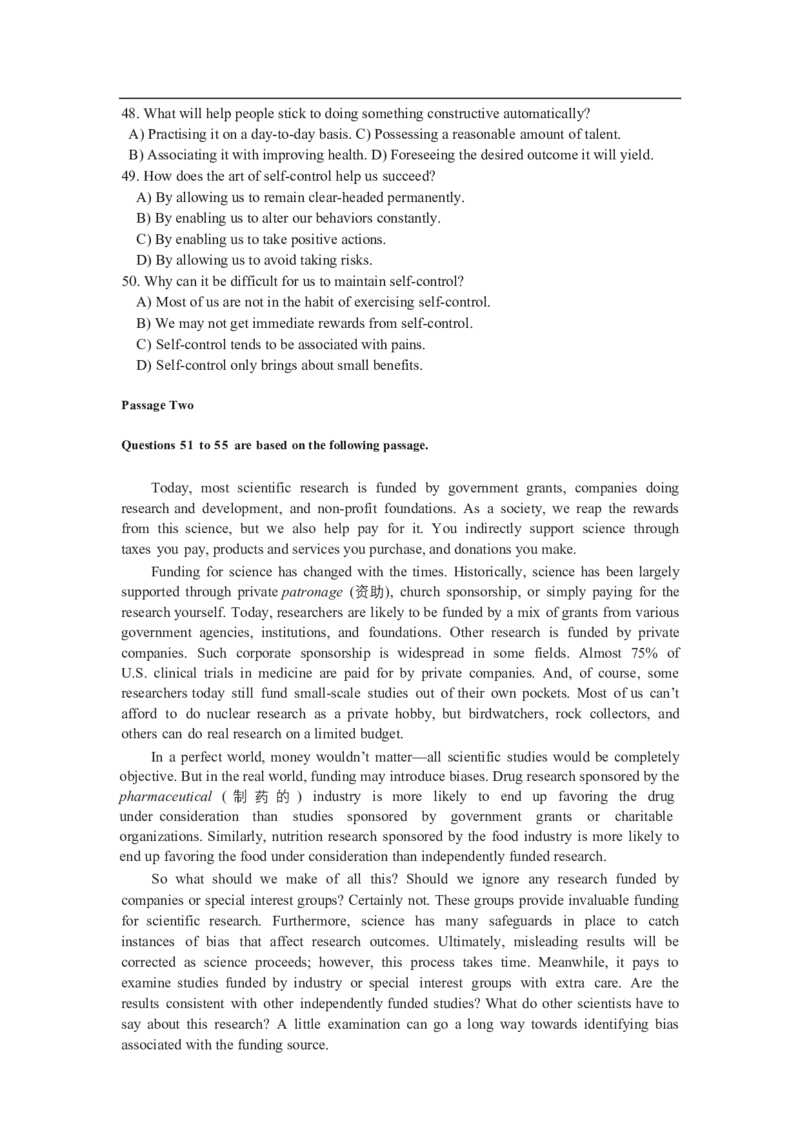 2024年06月四级真题全3套_02.四六级真题+模拟题（0128）_四级真题+音频+解析(0128)_03.2016&mdash;2025年新题型_2024年06月四级_2024.06四级真题word