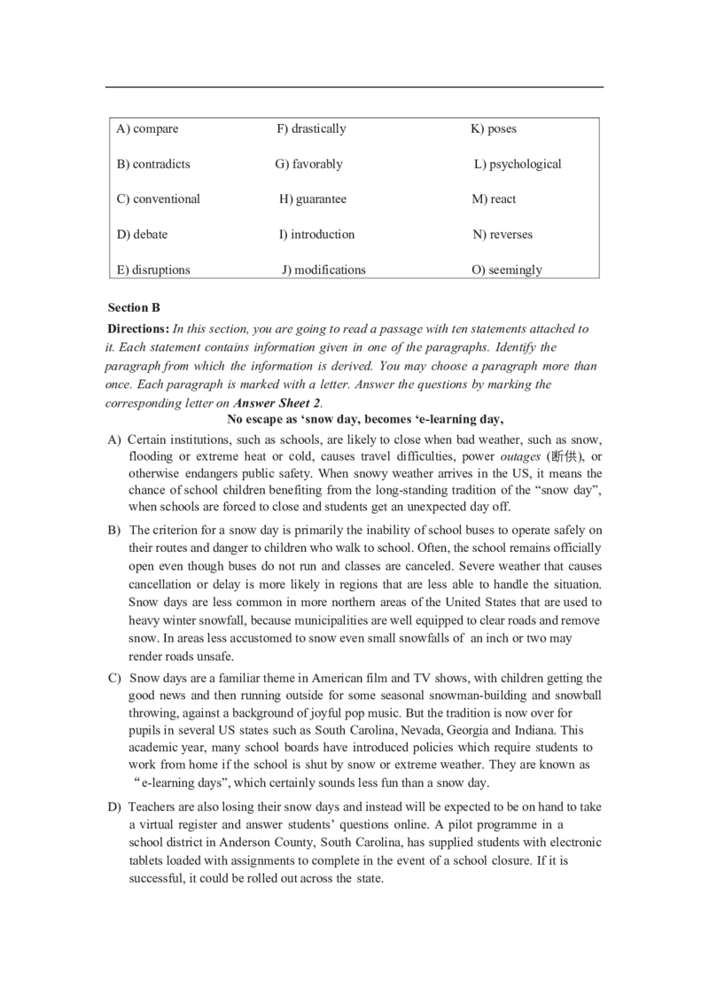 2024年06月四级真题全3套_02.四六级真题+模拟题（0128）_四级真题+音频+解析(0128)_03.2016&mdash;2025年新题型_2024年06月四级_2024.06四级真题word
