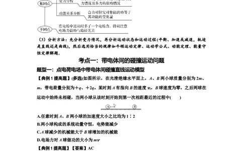 知识点73：电场中带电体的动量和能量问题（提高解析版）_04高考物理_新高考复习资料_2024新高考复习资料_一轮复习资料_提高版2024届高考物理一轮复习讲义及对应练习