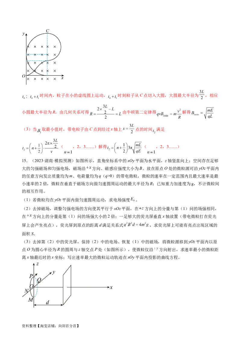 第53讲带电粒子在复合场中的运动（练习）（解析版）_04高考物理_新高考复习资料_2024新高考复习资料_一轮复习资料_2024年高考物理一轮复习讲练测（讲义+练习+课件）（新高考）
