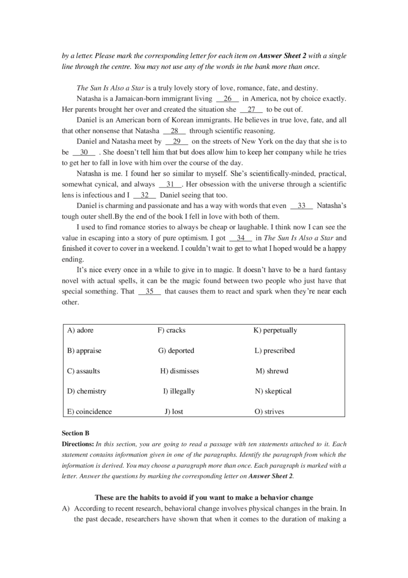 2024年06月大学英语六级考试真题（第2套）_最新更新，视频都在这_2026，6月六级速转存易和谐_新大学英语2025.6月4.6级真题_六级真题_01六级真题+答案解析+听力音频