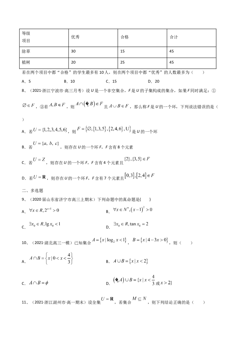 考点03章节测试一（原卷版）_02高考数学_新高考复习资料_2022年新高考资料_备战2022年高考数学一轮复习考点帮（新高考地区专用）8.2更新