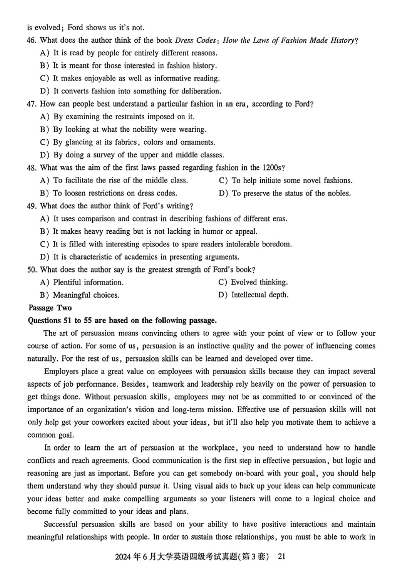 2024年6月三套真题带答案解析_最新更新，视频都在这_2026、6月四级速转存易和谐_讲义_就这样过英语四级真题+模拟