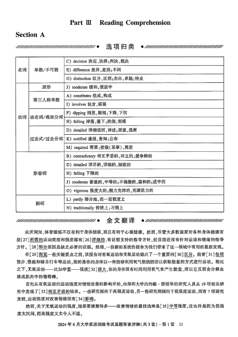 2024年6月三套真题带答案解析_最新更新，视频都在这_2026、6月四级速转存易和谐_讲义_就这样过英语四级真题+模拟