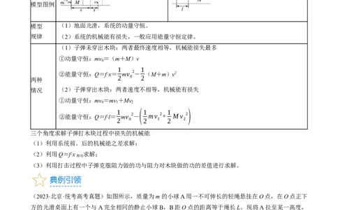 考点31动量守恒定律中几种常见模型（原卷版）_04高考物理_通用版（老高考）复习资料_2024年复习资料_完备战2024年高考物理一轮复习考点帮（全国通用）