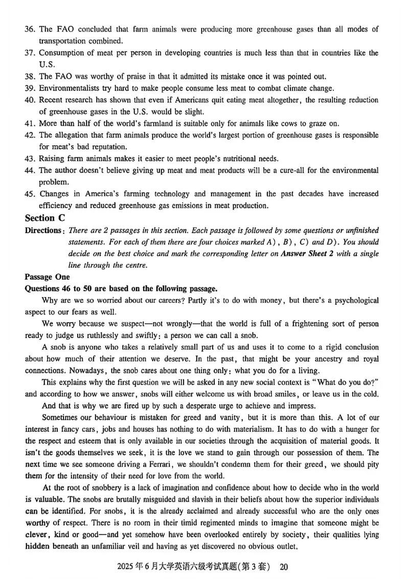 2025年6月六级三套真题带答案解析_最新更新，视频都在这_2026，6月六级速转存易和谐_讲义_就这样过英语六级真题+模拟