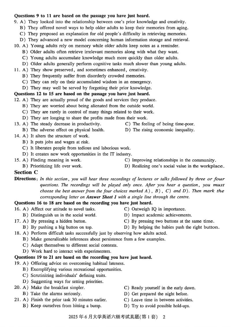 2025年6月六级三套真题带答案解析_最新更新，视频都在这_2026，6月六级速转存易和谐_讲义_就这样过英语六级真题+模拟
