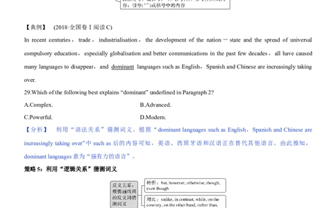 考向53阅读理解之词汇逻辑与词句猜测题的解答(原卷版)-备战2022年高考英语一轮复习考点微专题_03高考英语_新高考复习资料_2022年新高考资料_2022年新高考英语一轮复习