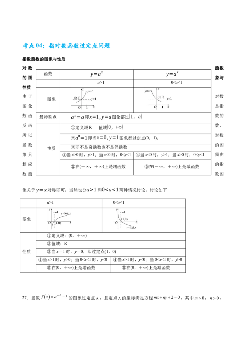 考点巩固卷04指对幂函数（六大考点）（解析版）_02高考数学_新高考复习资料_2025年新高考复习_2025年高考数学一轮复习考点通关卷（新高考通用）