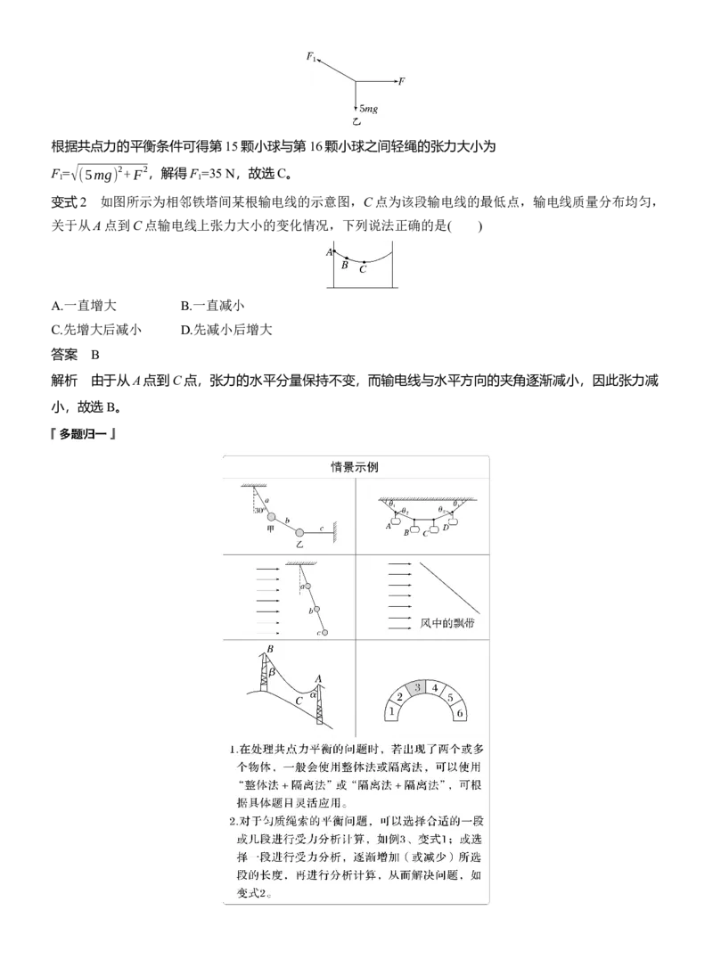 第一篇　专题一　第1讲　力与物体的平衡_04高考物理_2025年新高考资料_二轮复习_2025年高考物理大二轮_2025物理二轮专题复习教师用书Word版文档_第一篇　专题复习