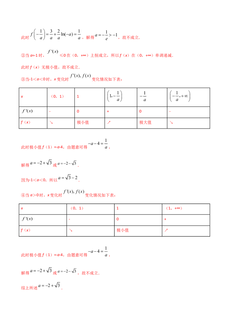 考点22利用导数研究函数的极值和最值（解析版）_02高考数学_新高考复习资料_2022年新高考资料_备战2022年高考数学一轮复习考点帮（新高考地区专用）8.2更新