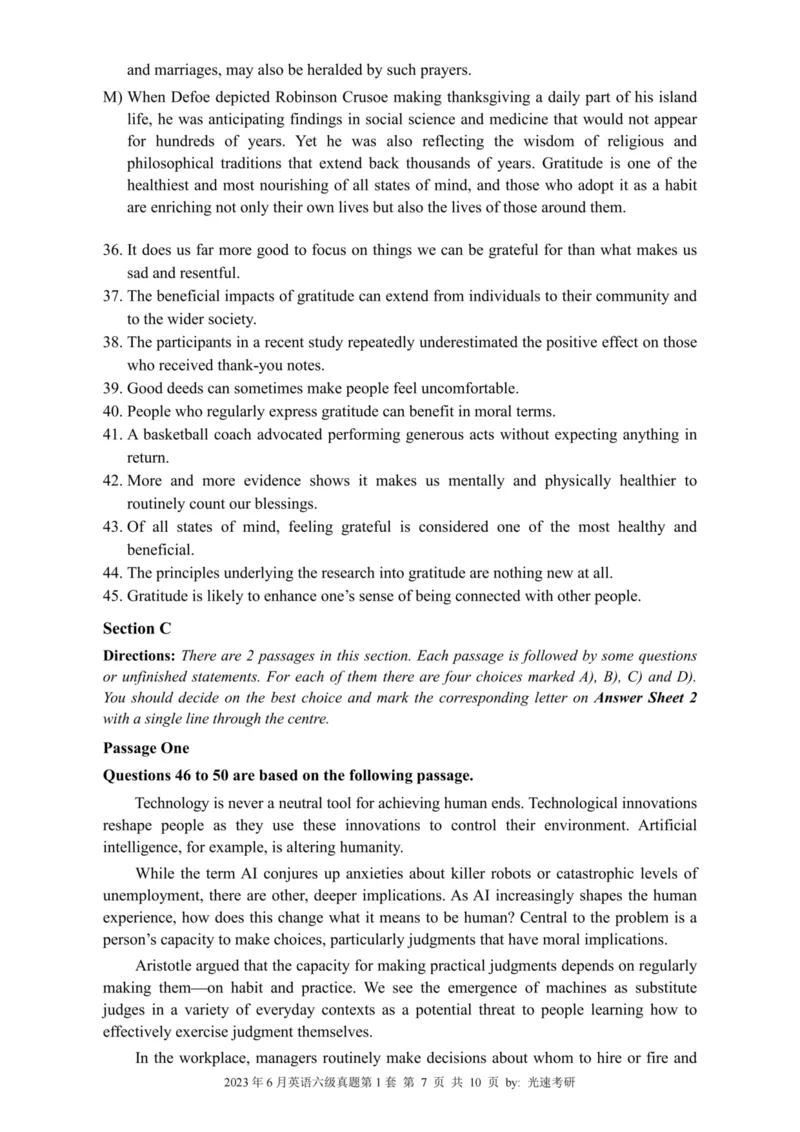 2023.06六级真题全3套(带书签)_02.四六级真题+模拟题（0128）_六级真题+音频+解析(0128)_03.2016&mdash;2025六级新题型_2023年06月六级