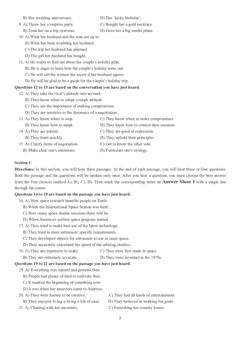 四级真题2016-2020合并版_02.四六级真题+模拟题（0128）_四级真题+音频+解析(0128)_04.四级真题一键打印版