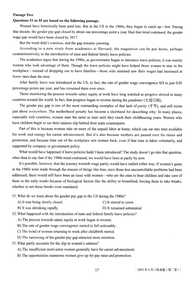 六级真题合并版2021-2025年_02.四六级真题+模拟题（0128）_六级真题+音频+解析(0128)_04.六级真题一键打印版