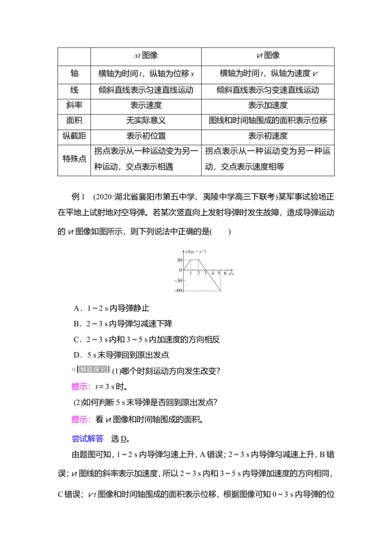 第3讲　运动图像　追及相遇问题讲义_04高考物理_新高考复习资料_2022年新高考复习资料_2022届一轮复习讲练结合_第1章运动的描述匀变速直线运动_第3讲　运动图像　追及相遇问题