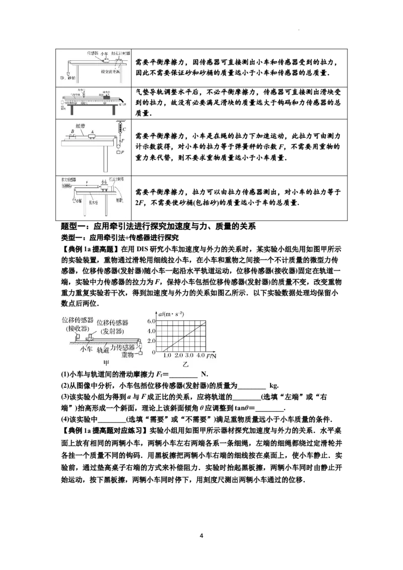 知识点21：探究加速度与力、质量的关系（提高原卷版）_04高考物理_新高考复习资料_2024新高考复习资料_一轮复习资料_提高版2024届高考物理一轮复习讲义及对应练习