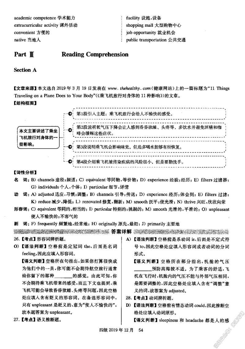 2019.12四级解析全3套(带书签)_02.四六级真题+模拟题（0128）_四级真题+音频+解析(0128)_03.2016&mdash;2025年新题型_2019年12月四级