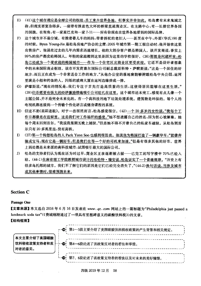 2019.12四级解析全3套(带书签)_02.四六级真题+模拟题（0128）_四级真题+音频+解析(0128)_03.2016&mdash;2025年新题型_2019年12月四级