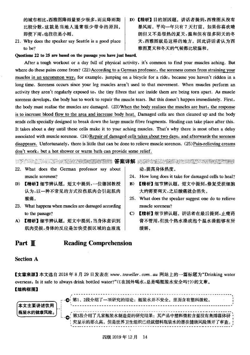 2019.12四级解析全3套(带书签)_02.四六级真题+模拟题（0128）_四级真题+音频+解析(0128)_03.2016&mdash;2025年新题型_2019年12月四级
