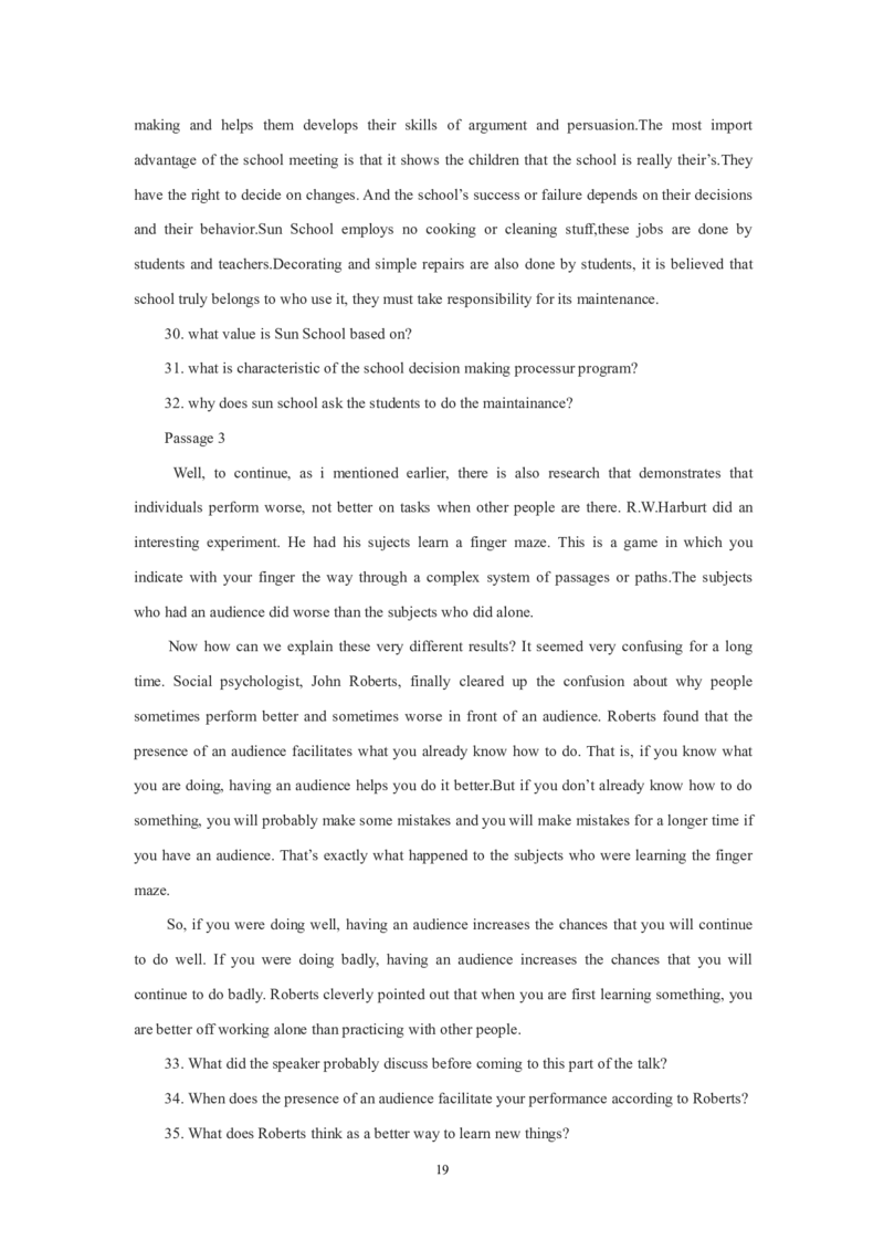 2012年12月英语四级真题及答案（二）_02.四六级真题+模拟题（0128）_四级真题+音频+解析(0128)_01.1990&mdash;2012年旧题型_2012年12月CET4
