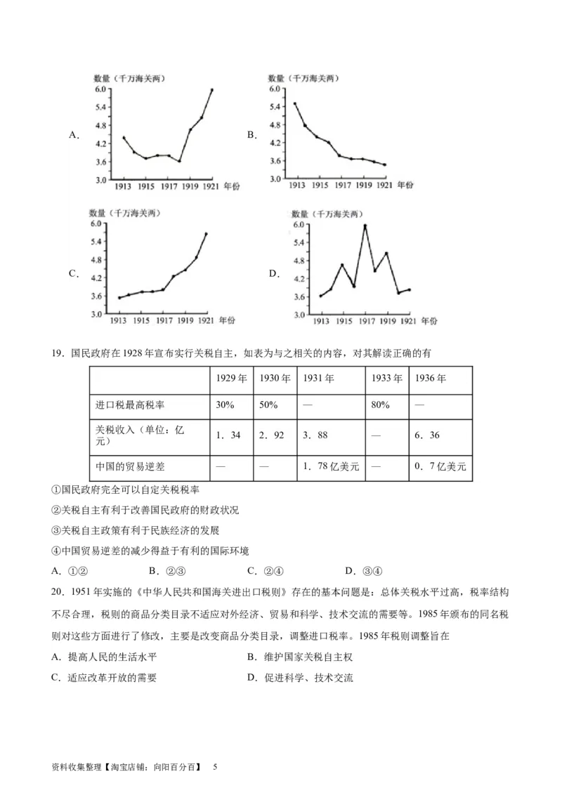 考点巩固卷24货币与赋税制度(原卷版)_07高考历史_新高考复习资料_2024年新高考复习资料_一轮复习资料_完2024年高考历史一轮复习考点通关卷（新高考通用）_考点巩固卷