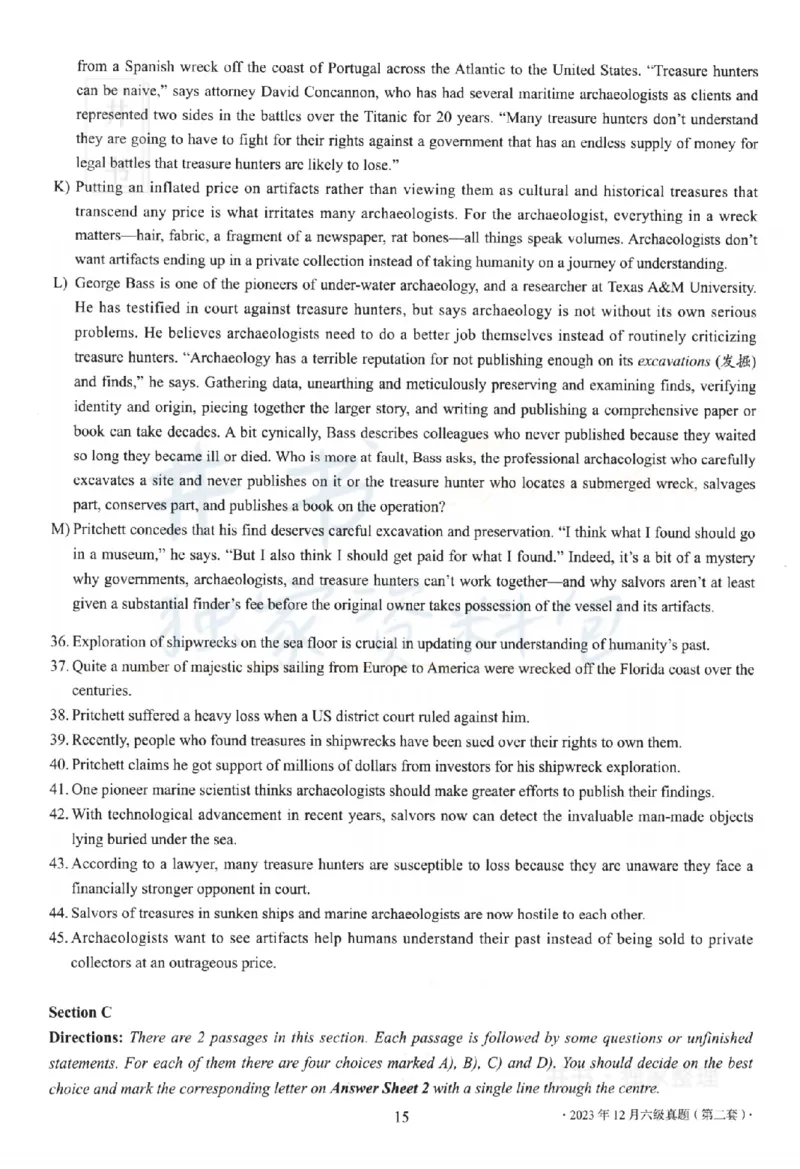 2023.12六级真题第2套_最新更新，视频都在这_2026、6月四级速转存易和谐_四六级真题+资料包_六级真题_2023年12月英语六级真题及答案解析（全三套）