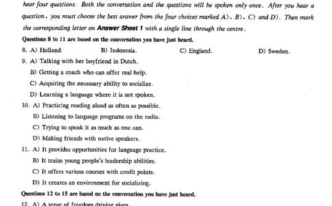 2016.06四级真题第2套可复制可检索_02.四六级真题+模拟题（0128）_四级真题+音频+解析(0128)_02.2013&mdash;2015年旧题型_2016年6月CET4_2016.06四级真题PDF