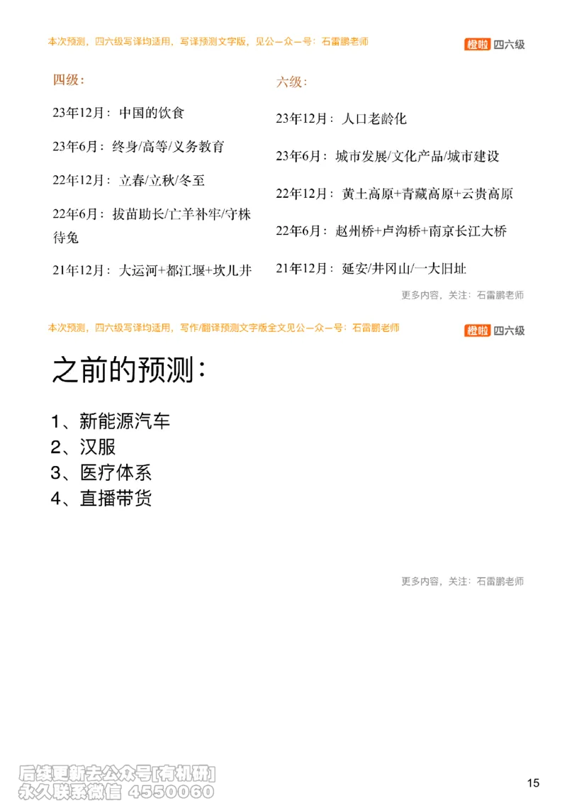 [15.2]--四六级写作押题_最新更新，视频都在这_2026、6月四级速转存易和谐_1、2025年6月四级_10.2026四级英语橙啦_{1}--课程_{15}--四六级预测