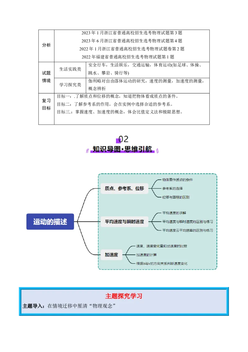 第01讲运动的描述（讲义）（解析版）_04高考物理_新高考复习资料_2025年新高考资料_2025年高考物理一轮复习讲练测（新教材新高考）