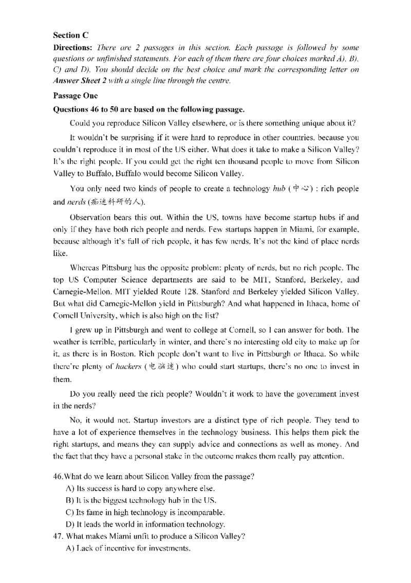 2015.12四级真题第1套可复制可检索_02.四六级真题+模拟题（0128）_四级真题+音频+解析(0128)_02.2013&mdash;2015年旧题型_2015年12月CET4_2015.12四级真题PDF