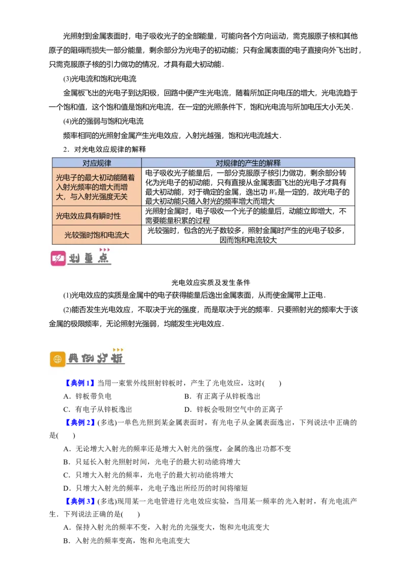 第55讲光电效应及波粒二象性（原卷版）_04高考物理_新高考复习资料_2024新高考复习资料_一轮复习资料_完划重点2024年高考一轮复习精细讲义