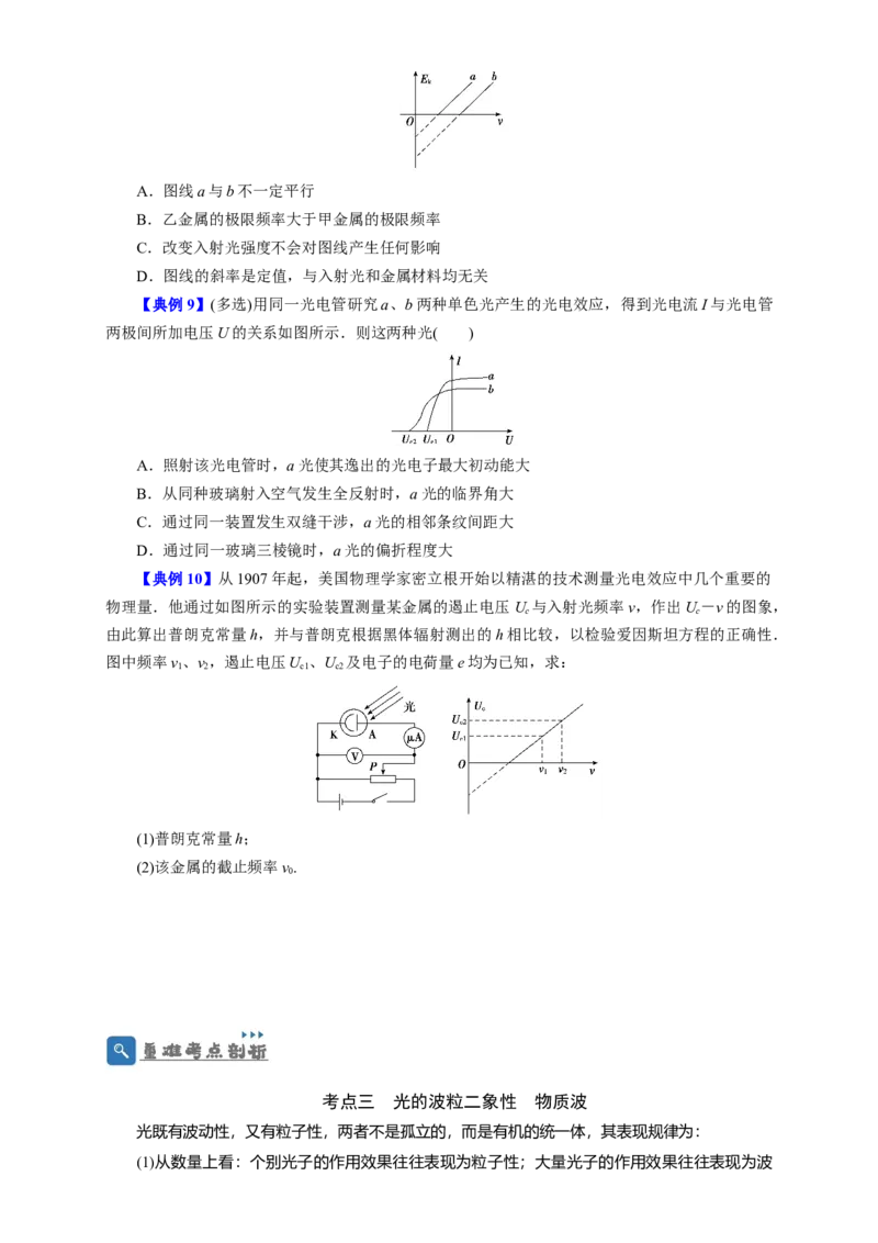 第55讲光电效应及波粒二象性（原卷版）_04高考物理_新高考复习资料_2024新高考复习资料_一轮复习资料_完划重点2024年高考一轮复习精细讲义