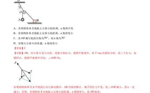 第09讲动态平衡平衡中的临界与极值问题（练习）（解析版）_04高考物理_新高考复习资料_2024新高考复习资料_一轮复习资料_2024年高考物理一轮复习讲练测（讲义+练习+课件）（新高考）