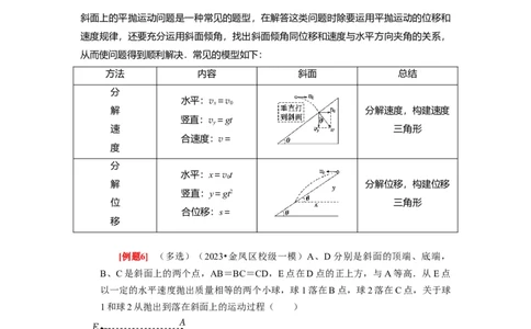 第9讲　平抛运动（原卷版）_04高考物理_通用版（老高考）复习资料_2024年复习资料_完2024年高考物理一轮考点复习精讲精练（全国通用）_第09讲　平抛运动（全国通用）