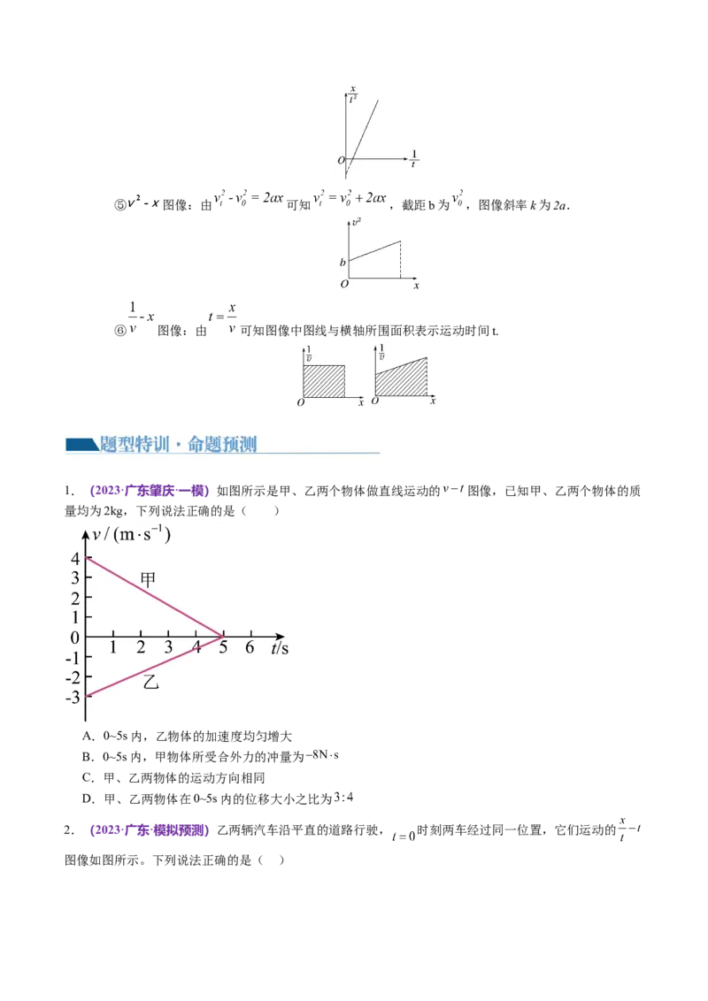 第02讲力与直线运动（讲义）（原卷版）_04高考物理_新高考复习资料_2024新高考复习资料_二轮复习资料_2024年高考物理二轮复习讲练测（新教材新高考）_配套讲义（原卷版+解析版）