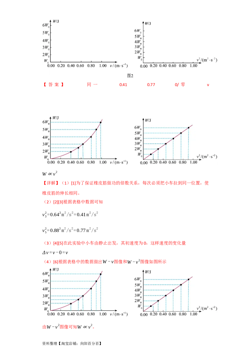 第21讲实验：探究动能定理（解析版）_04高考物理_通用版（老高考）复习资料_2024年复习资料_完划重点2024年高考一轮复习精细讲义