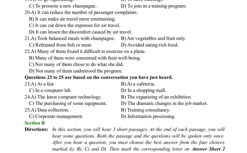 2007年6月英语六级真题_02.四六级真题+模拟题（0128）_六级真题+音频+解析(0128)_01.1990&mdash;2012六级旧题型_2007年06月六级