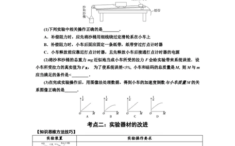 知识点21：探究加速度与力、质量的关系（拔尖原卷版）_04高考物理_新高考复习资料_2024新高考复习资料_一轮复习资料_拔尖版2024届高考物理一轮复习讲义及对应练习