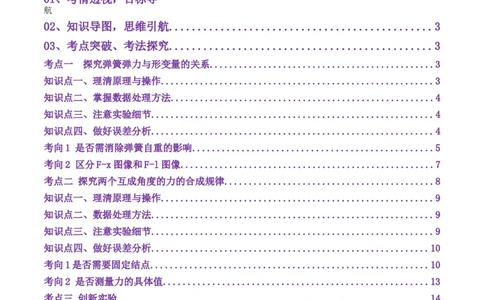 第08讲实验：探究弹簧弹力与形变量的关系、实验：探究两个互成角度的力的合成规律（讲义）（解析版）_04高考物理_新高考复习资料_2025年新高考资料