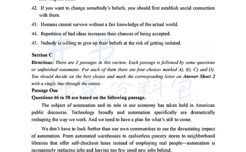 2021年12月大学英语6级真题（卷三）_最新更新，视频都在这_2026、6月四级速转存易和谐_四六级真题+资料包_六级真题_2021年12月六级真题及答案解析（完整版）