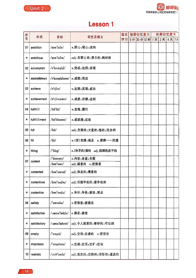 四级英语核心词艾宾浩斯抗遗忘打卡_最新更新，视频都在这_2026、6月四级速转存易和谐_讲义