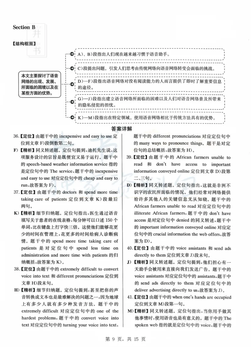 2023年6月大学英语四级考试答案及解析卷1_最新更新，视频都在这_2026、6月四级速转存易和谐_四六级真题+资料包_四级真题_2023年6月CET4