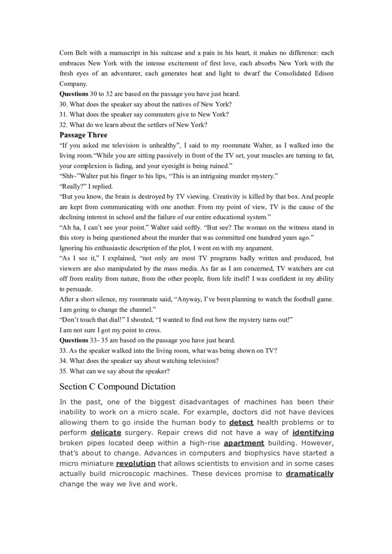 2011年12月六级听力原文及答案_02.四六级真题+模拟题（0128）_六级真题+音频+解析(0128)_01.1990&mdash;2012六级旧题型_2011年06月六级