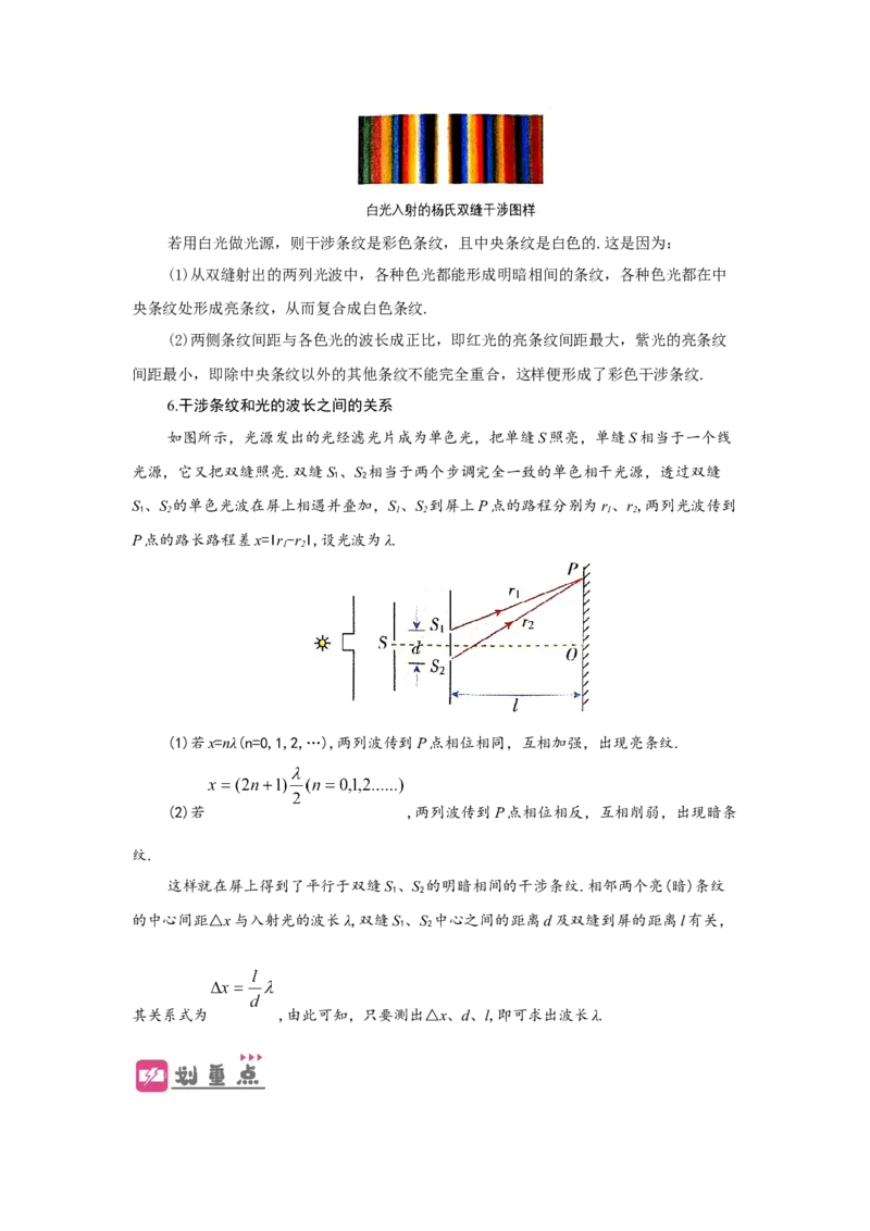 第50讲光的干涉及用双缝干涉测量光的波长实验（原卷版）_04高考物理_通用版（老高考）复习资料_2024年复习资料_完划重点2024年高考一轮复习精细讲义