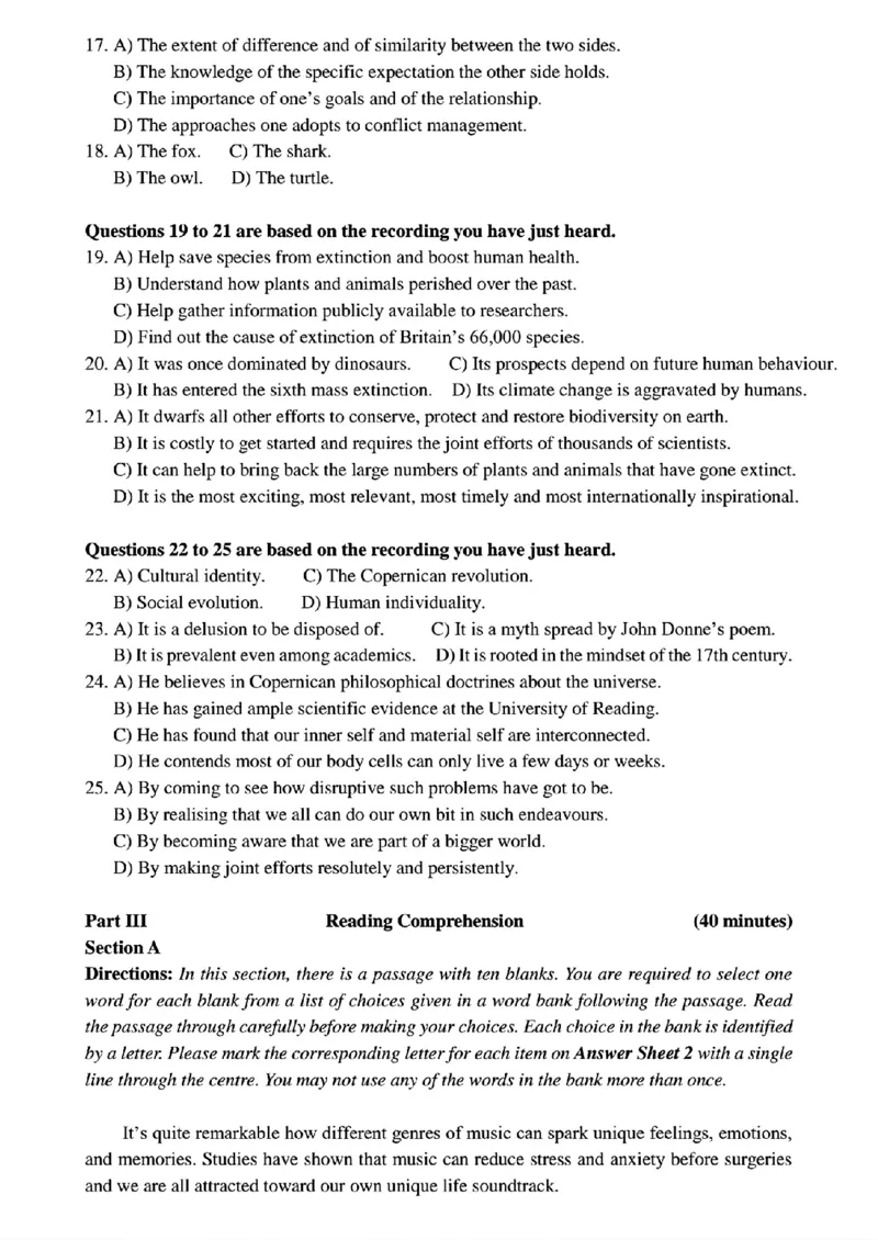 2024.06英语六级真题第1套_最新更新，视频都在这_2026、6月四级速转存易和谐_四六级真题+资料包_六级真题_2024年9月大学英语六级真题答案解析（全三套）